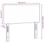 Preview: LED Kopfteil Einfaches Design Dunkelgrau 80 cm aus Cord-Stoff