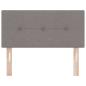 Preview: LED Kopfteil Mit Knopfheftung Taupe 80 cm Stoff