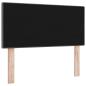 Preview: LED Kopfteil Knopfgepolstert Dunkelgrau 90 cm Stoff