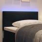 Preview: LED Kopfteil Mit Knopfheftung Schwarz 90 cm Stoff