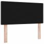 Preview: LED Kopfteil Mit Knopfheftung Schwarz 90 cm Stoff