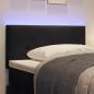 Preview: LED Kopfteil Mit Knopfheftung Schwarz 90 cm Samt