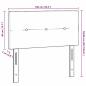 Preview: LED Kopfteil mit Knopfheftung Dunkelblau 100 cm Samt