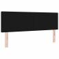 Preview: LED Kopfteil mit Knopfheftung Schwarz 72 cm Stoff