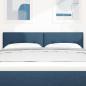 Preview: LED Kopfteil Mit Knopfheftung Blau 72 cm Stoff