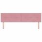 Preview: LED Kopfteil Mit Knopfheftung Rosa 90 cm Velvet