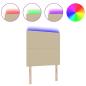 Preview: LED Kopfteillicht grün grau 100 cm Cordstoff