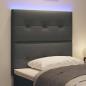 Preview: LED Kopfteil Dunkelgrau 80 cm Stoff