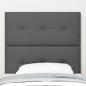 Preview: LED Kopfteil Dunkelgrau 90 cm Stoff