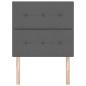 Preview: LED Kopfteil Dunkelgrau 90 cm Stoff