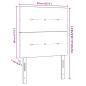 Preview: LED Kopfteil Dunkelgrau 90 cm Stoff