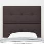 Preview: LED Kopfteil Dunkelbraun 90 cm Stoff