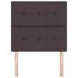 Preview: LED Kopfteil Dunkelbraun 90 cm Stoff