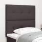 Preview: LED Kopfteil Dunkelbraun 90 cm Stoff