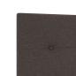 Preview: LED Kopfteil Dunkelbraun 90 cm Stoff