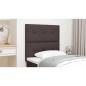 Preview: LED Kopfteil Dunkelbraun 90 cm Stoff