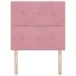 Preview: LED Kopfteil Rosa 100 cm Samt