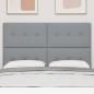 Preview: LED Kopfteil Licht Grau 72 cm Stoff