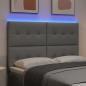 Preview: LED Kopfteil Licht Grau 72 cm Stoff
