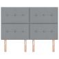 Preview: LED Kopfteil Licht Grau 72 cm Stoff