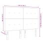 Preview: LED Kopfteil Licht Grau 72 cm Stoff