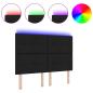 Preview: LED Kopfteil Schwarz 72 cm Stoff