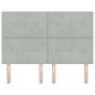 Preview: LED Kopfteil Licht Grau 72 cm Samt