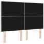 Preview: LED Kopfteil Licht Grau 72 cm Samt