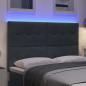 Preview: LED Kopfteil Dunkelgrau 72 cm Samt