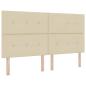 Preview: LED Kopfteil Creme 90 cm Stoff