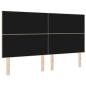 Preview: LED Kopfteil Creme 90 cm Stoff