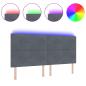 Preview: LED Kopfteil Dunkelgrau 100 cm Samt