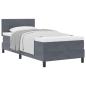 Preview: Boxspringbett mit Matratze Dunkelgrau 90x200 cm Samt