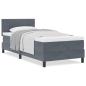 Preview: Boxspringbett mit Matratze Dunkelgrau 90x200 cm Samt