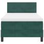 Preview: Boxspringbett mit Matratze Dunkelgrün 90x200 cm Samt