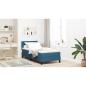 Preview: Boxspringbett mit Matratze Dunkelblau 90x200 cm Samt