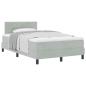 Preview: Boxspringbett mit Matratze Hellgrau 120x200 cm Samt