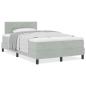 Preview: Boxspringbett mit Matratze Hellgrau 120x200 cm Samt