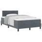 Preview: Boxspringbett mit Matratze Dunkelgrau 120x200 cm Samt