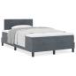 Preview: Boxspringbett mit Matratze Dunkelgrau 120x200 cm Samt