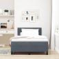 Preview: Boxspringbett mit Kopfteil Dunkelgrau 120 x 200 cm Samt