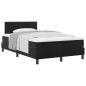 Preview: Boxspringbett mit Matratze Schwarz 120x200 cm Velours