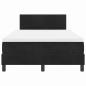 Preview: Boxspringbett mit Matratze Schwarz 120x200 cm Velours