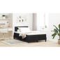 Preview: Boxspringbett mit Matratze Schwarz 120x200 cm Velours