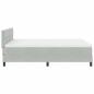 Preview: Boxspringbett mit Matratze Hellgrau 140x190 cm Samt