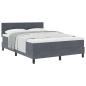 Preview: Boxspringbett mit Matratze Dunkelgrau 140x190 cm Samt