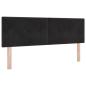 Preview: Boxspringbett mit Matratze Schwarz 140x190 cm Samt