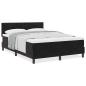 Preview: Boxspringbett mit Matratze Schwarz 140x190 cm Samt