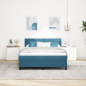 Preview: Boxspringbett mit Kopfteil Dunkelblau 140 x 190 cm Samt