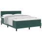 Preview: Boxspringbett mit Kopfteil Dunkelgrün 140 x 200 cm Samt